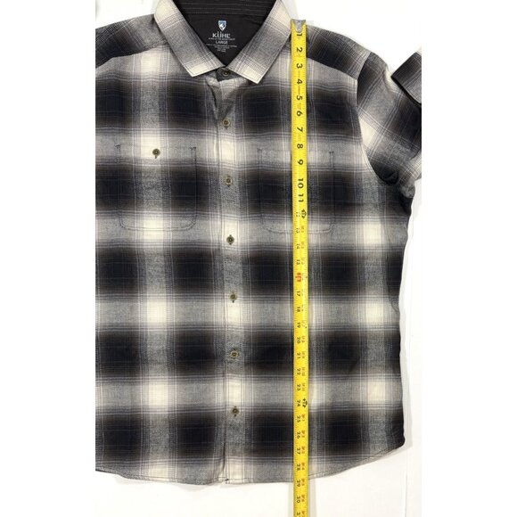Kuhl Mens The Law Flannel Shirt Size Large Long Sleeve Plaid Inside Pocket - Picture 16 of 16